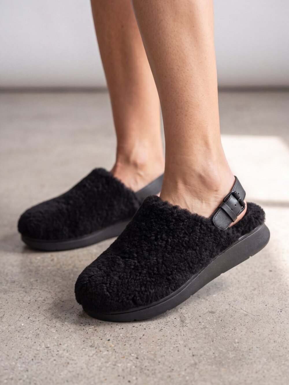 Fitflop Gen-FF Shearling Back-Strap Mules